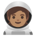 🧑🏽‍🚀 astronaut: medium skin tone display on Google